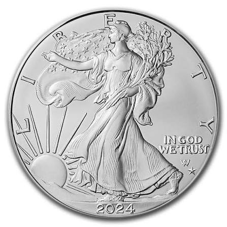 2024-P American Silver Eagle with Star Privy Mark showing special star designation near the reverse eagle design