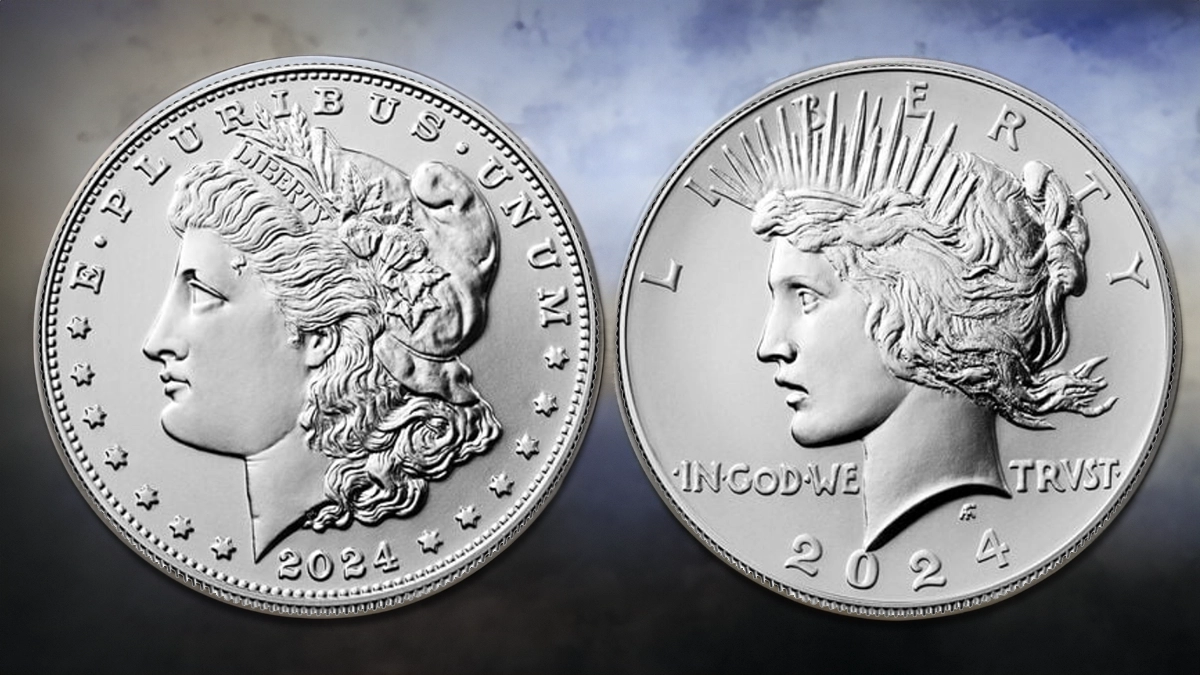 2024 Morgan and Peace Silver Dollar presentation boxes from the United States Mint Philadelphia facility
